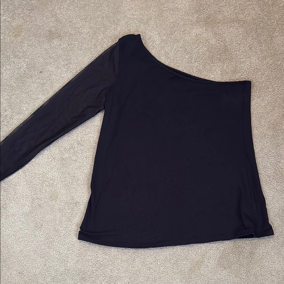torrid Tops - Torrid Black Asymmetrical Long Sleeve Top
